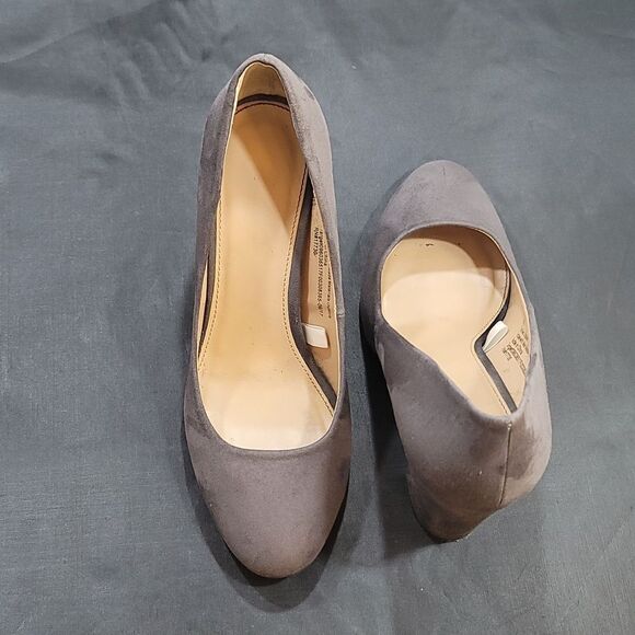 A.NEW DAY ELLORI CHUNKY HEEL PLATFORM SUEDE PUMP - Picture 4 of 16